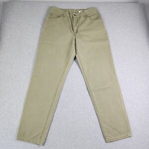 Levis 550 Jeans Womens 12M Green Denim Cotton High Rise Relaxed Fit Tapered Leg